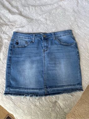 KanCan Light Blue Denim Mini Skirt